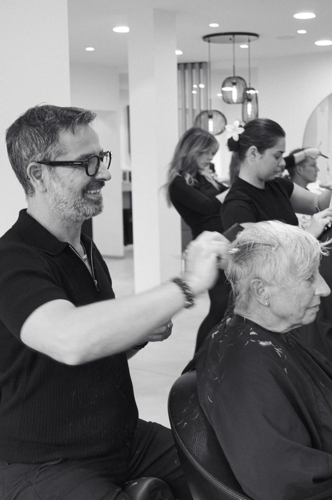 Fabio Greco in het salon